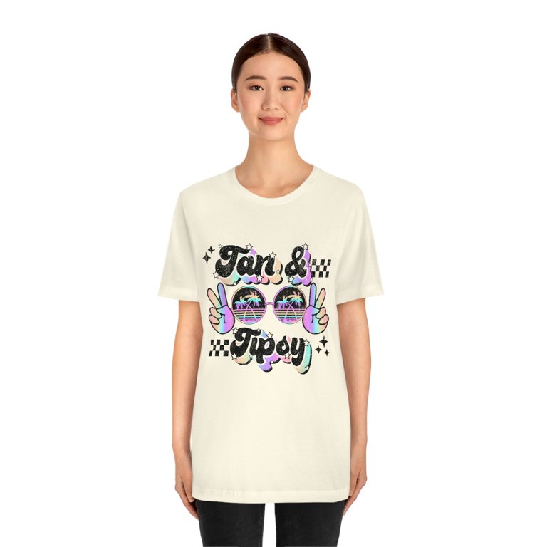 tan graphic tee