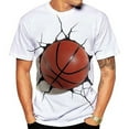 thumbnail image 2 of Icvfdpl T-Shirts For Men Sports Shirt Fast Dry Basketball Short Sleeve Sports Suitable For Running Tee Shirt Stylish Man Daily Wear White M, 2 of 4