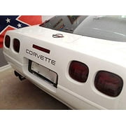 BDTrims | Front & Rear Bumper Plastic Letters Inserts Set fits 1991-1996 Corvette C4 Models (Black)