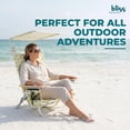 thumbnail image 2 of Bliss Hammocks Folding Beach Chair, Backpack Recliner with Canopy, Pineapple, 2 of 13
