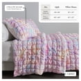 thumbnail image 4 of Solid Quilt Set - Lightweight, Soft, All-Season - 2-Piece Puff Textured Bedding Set (Twin / Twin XL, Tie-Dye), 4 of 5