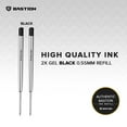 thumbnail image 5 of BASTION® Premium Pen Refill, Deeply Pigmented Ink for All Bastion Bolt Action Luxury Pens, Standard Ink Refill with 0.55mm Fine Tip - Black Gel, 2 PCs, 5 of 10