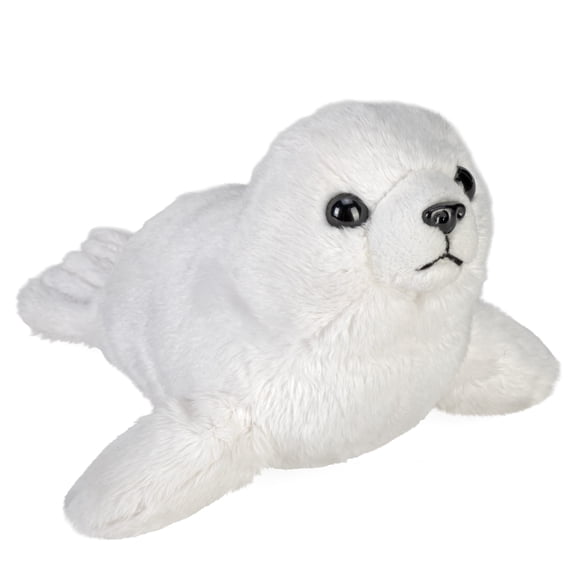 Wild Republic Pocketkins Eco Harp Seal, Stuffed Animal, 5 Inches, Plush Toy, Made from Recycled Materials, Eco Friendly