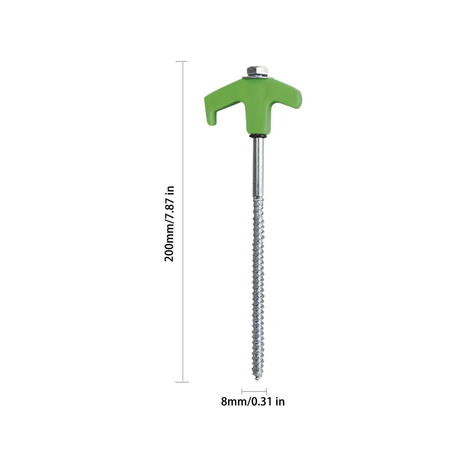 12 Pack Luminous Tent Stakes Screw In Ground Anchors For Camping Gazebo Awning Green