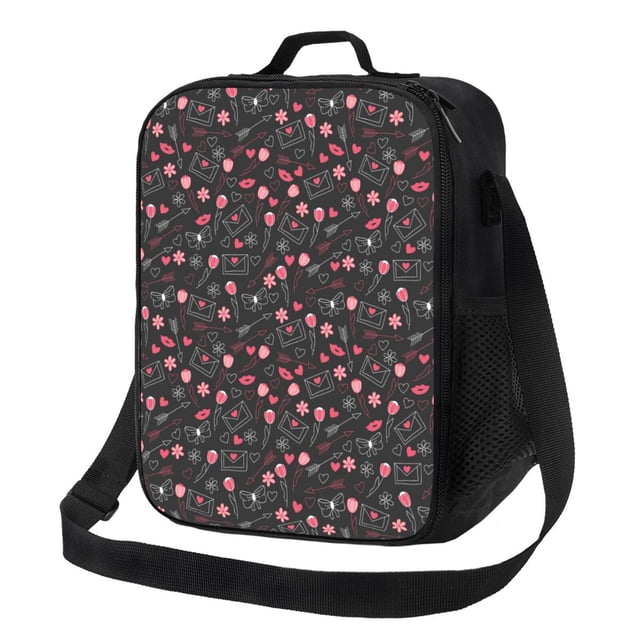 Balery Valentine'S Day Caja de Almuerzo y Bolsa de Almuerzo para Hombres y Mujeres, Bolsa de Almuerzo Reutilizable con Gran Capacidad, Bolsa de Almuerzo Aislada