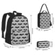 thumbnail image 2 of Easygdp Bat Mochila para Niños y Niñas con Set de Caja de Almuerzo y Estuche para Lápices 3 en 1, Mochila Escolar Estampada para Adolescentes, 2 of 7