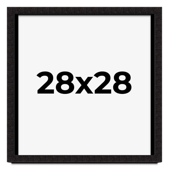 28x28 Shadow Box Black Solid Wood Display Picture Frame | 1 Inch Rabbet Depth | | 1.375 Inch