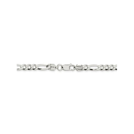 9 Inch Figaro Bracelet - 5.5 mm 925 Sterling Silver Lightweight Figaro Chain Ankle Bracelet - 9 Inch