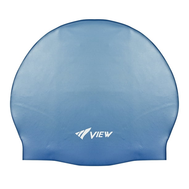 VIEW Swimming Gear Swim Cap Silicone Rubber, Blue