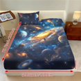 thumbnail image 3 of Qpednta Galaxy Sheets Set 3 Pieces Bedding Sets 1 Fitted Sheet with 2 Pillowcases Machine Washable Fitted Sheet Comfortable Bed Sheets Washable Bedding Set for Dorm Apartment, 3 of 7