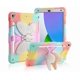 thumbnail image 1 of For Apple Ipad 9th Gen Butterfly Shockproof Survivor Case Cover - Pink Rainbow, 1 of 5