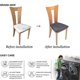 thumbnail image 2 of 6 fundas de asiento Jacquard flexibles, fundas de cojín de asiento de comedor lavables y antipolvo extraíbles, 2 of 2