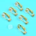thumbnail image 7 of Aylifu 12pcs Golden Clip-on Earring Converters Components Hypoallergenic Brass Earring Clips with 12pcs Comfort Earring Pads for Non Pierced Ears, 7 of 7