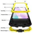 thumbnail image 2 of Dteck Case For Apple iPhone 11 Pro Max (6.5 inch),Shockproof Armor Rubber Rugged Kickstand Metal Case Hybrid Built-in Tempered Glass Screen Protective Full Cover ,Yellow, 2 of 8