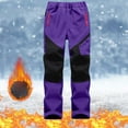 thumbnail image 4 of Mifsaly Boys Girls Snow Pants Outdoor Softshell Waterproof Ski Pant Kids Winter Windproof Warm Snowboarding Outfits Going Out Skiing with Pockets 12 Years, 4 of 5