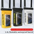 thumbnail image 3 of 1.8L Waterproof Phone Pouch with Neck Strap, Universal Dry Bag for iPhone 16 15 14 13 Pro Max, Galaxy S24 S23 S25, Fits Up to 8", Ideal for Beach, Boating, Swimming, Travel, Durable PVC Material, 3 of 9