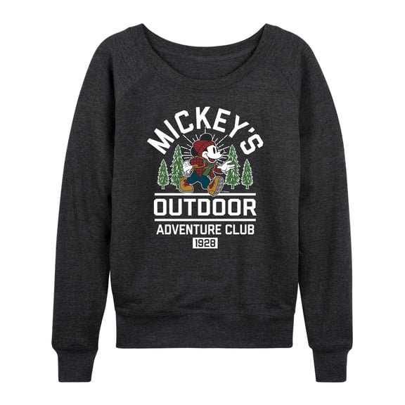 Mickey & Friends - Mickey's Outdoor Adventure Club - Women's Lightweight French Terry Long Sleeve Shirt