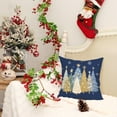 thumbnail image 3 of Christmas Pillow Cover 12X20 Inch Watercolor Christmas Tree Stars Decoration Holiday Farmhouse Winter Pillow Case for Sofa Couch Decor（Red） AA231-12-N, 3 of 6