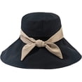 thumbnail image 5 of CoCopeaunts Large Bucket Hat Wide Brim Bow Ladies Bucket Hats for Women Beach Chin Strap Casual Fisherman Hat Daily All-Match, 5 of 8