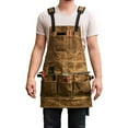 thumbnail image 2 of Waxed Canvas Tool Apron  Carpenter Aprons  Woodworking Aprons  for Men Women, 2 of 10