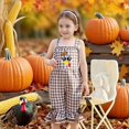thumbnail image 2 of Salopettes de l'Action de Grâce pour Filles avec Bretelles Réglables pour Réunions Familiales Festives et Séances Photo d'Automne Pantalons de Jogging Filles Chat et Grands Vêtements Ensemble de Pantalons D\'entraînement Physique Taille 8 Sourcils Sensoriels 12-18 Mois, 2 of 5
