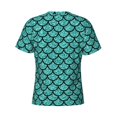 thumbnail image 6 of Qekee Aquamarine Glitter Classic Fit T-Shirt Men's Shirt Men's Tight Short Sleeves for Exercise, Running, Mountaineering - Aquamarine Glitter, 6 of 9