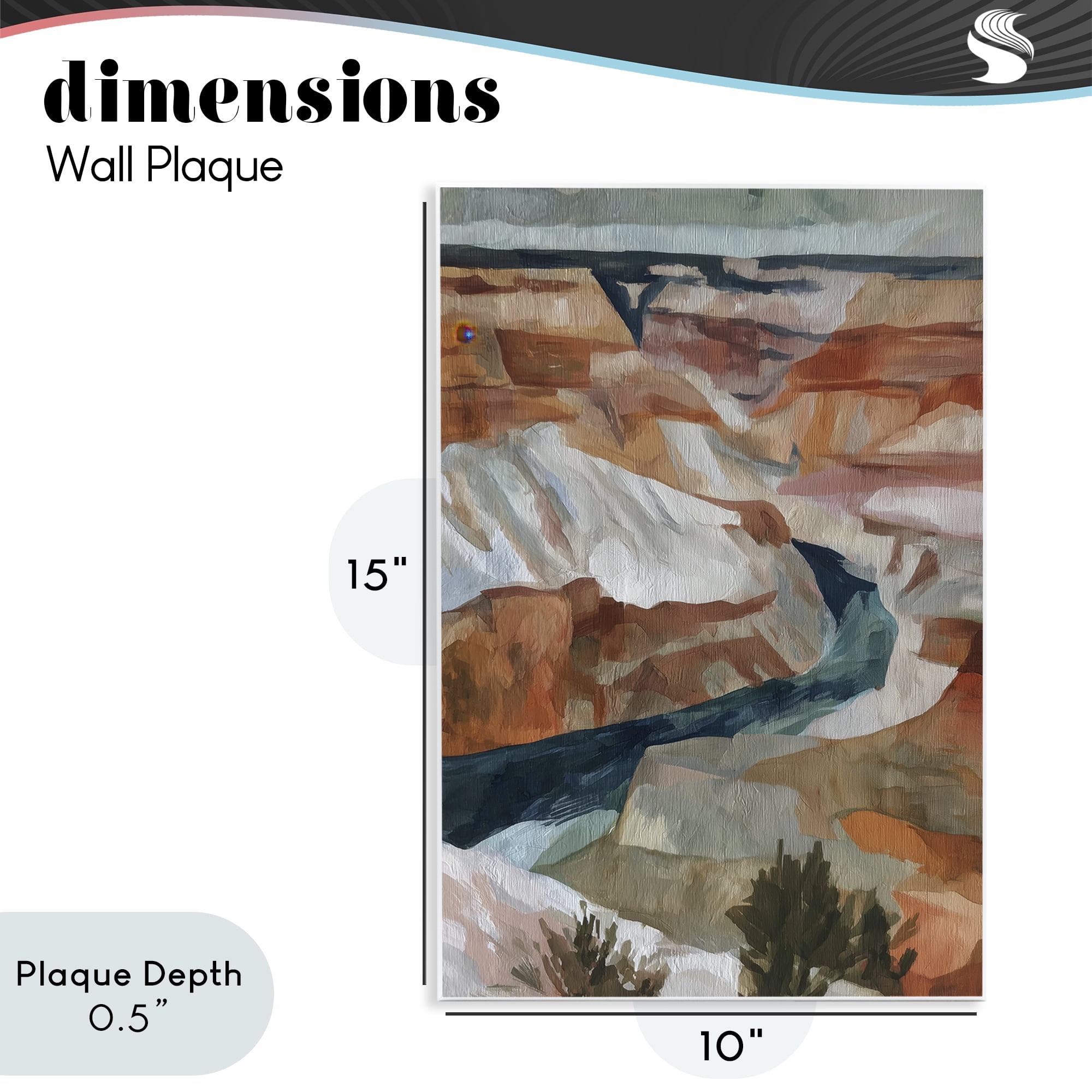 Stupell Industries Canyon Rim Textures Impression Wall Plaque Art, design by Chromatic Storm Studio