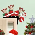 thumbnail image 4 of Santa Claus Wapiti Wooden Door Corner Sticker Holiday Party Door Corner Decoration Sticker, 4 of 5