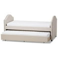 thumbnail image 3 of Bowery Hill Polyester Fabric Upholstered Daybed with Trundle in Beige, 3 of 8