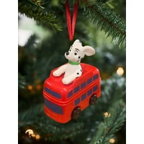 ORNAMENT 101 Dalmatians Sitting On London Red Bus Figurine 3” Charm Disney New