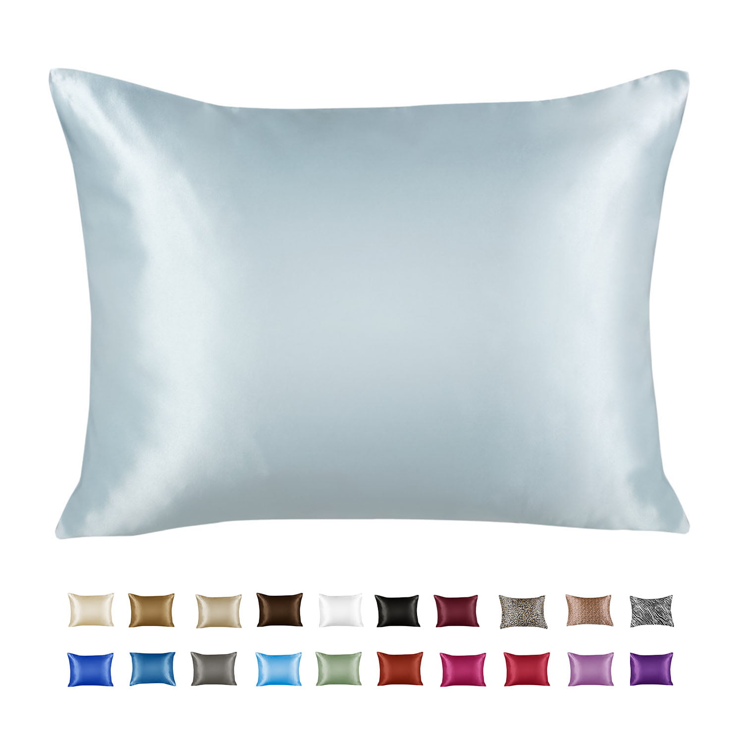 Standard Satin Pillowcase with Zipper White Shop Bedding Luxury Satin Pillowcase for Hair Pillowcase Set of 2 Blissford
