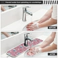 thumbnail image 5 of Coolnut 2 Pack Faucet Dry Mat for Kitchen Sink, Snowman Pine Leaves 14x5 Inch Faucet Drying Mat Absorbent Mat Fast Dry Mat for Kitchen, Bathroom, 5 of 7