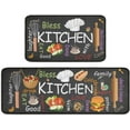 thumbnail image 1 of Colorful Kitchen Mats for Floor Set of 2,Anti Fatigue Mats for Kitchen Floor,Comfort Standing Cooking Kitchen Rugs and Mat,Non-Slip Cushioned Anti Fatigue Rug, 17 X 47 + 17 X 30inch, 1 of 6