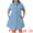 Sky Blue, variant on DARING DIVA Plus Size Denim Short Sleeve Button Down Dress 1X Light Blue