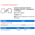 thumbnail image 2 of Automatic Transmission Filter Kit - Compatible with 1974 - 1978 Mazda RX-4 1.3L Rotary 1975 1976 1977, 2 of 2