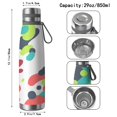 thumbnail image 3 of 29oz Insulated Water Bottle with Tea Infuser, Stainless Steel Travel Mug, Watercolor Splatter Painting Print, 3 of 6