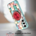 thumbnail image 3 of For Samsung A16 5G Metal Diamond CD Pattern Design Matte Finished Hybrid with Rotational Ring [Car Mount Friendly] Case - Cats, 3 of 4