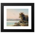 thumbnail image 2 of Wilhelm Lichtenheld 24x20 Black Modern Framed Museum Art Print Titled - Game on Lake Chiemsee with a View of the Herreninsel in the Early Morning (1874), 2 of 5