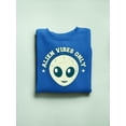 thumbnail image 3 of Alien Emoji Vibes Only - Retro UFO Space Graphic Men's Sweatshirt, 3 of 4
