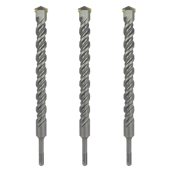 SDS Plus Hammer Drill Bit 3Pcs 23/32 in. x 10 in. Masonry Concrete Rock Drill