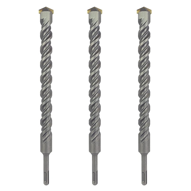 SDS Plus Perceuse à Marteau 3 Pcs 23/32 Po x 10 Po Perceuse à Pierre en Béton