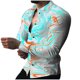 thumbnail image 2 of Ceisia Fashion Men Casual Printed Long Sleeve Gift Turndown Collar Button Up Stylish Shirt Tops, 2 of 5