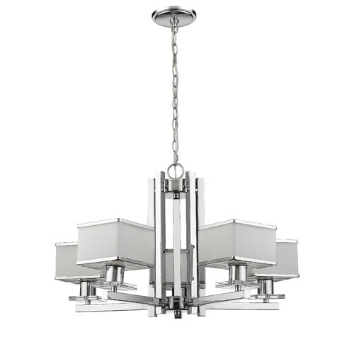 contemporary chrome chandelier