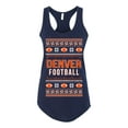 thumbnail image 2 of Wild Bobby City of Denver DEN American Football Fantasy Fan Sports Women Racerback Tank Top, Navy, X-Large, 2 of 6