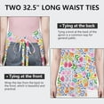 thumbnail image 6 of Pioneer Flower Floral Print Pattern Apron-Garden Aprons for Women with Pockets-Cotton Linen Waterproof Kitchen Cooking Gardening Aprons Adjustable for Kitchen,Cooking,BBQ and Salon 33x27 Inch, 6 of 7