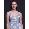 thumbnail image 3 of Bimba Robe Longue Maxi d'Été à Imprimé Floral pour Femme, Col en V, Tenue de Villégiature de Vacances - Moyen, 3 of 6