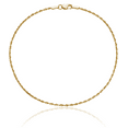 thumbnail image 3 of 14K Solid Yellow Gold 1.5mm Rope Chain Anklet Summer Beach Foot Ankle Bracelet, 3 of 10