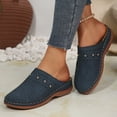 thumbnail image 3 of Womens Rhinestones Clogs Wedge Mules 2025 Comfortable Closed Toe Orthopedic Walking Slip on Sandals, 3 of 7
