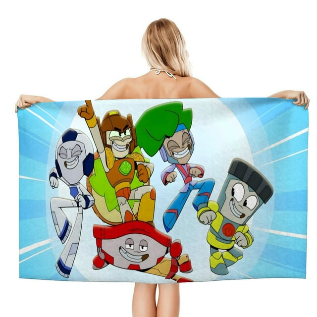 Transformers: BotBots Toalla de playa de secado rápido con diseño temático, regalo para mujeres y niñas, ideal para cumpleaños, fans, amantes de la música, uso en la playa o al aire libre, 78 × 160 cm