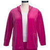 Women's Plus Velour Hooded Jacket